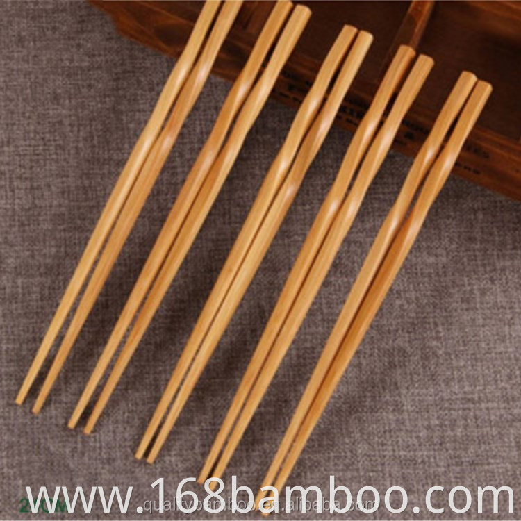 Eco-friendly reusable smooth surface household bamboo chopsticks printed logo